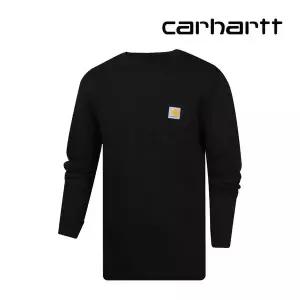 [칼하트] 남성 긴팔티셔츠 워크웨어 포켓 롱 슬리브 블랙 K126-BK