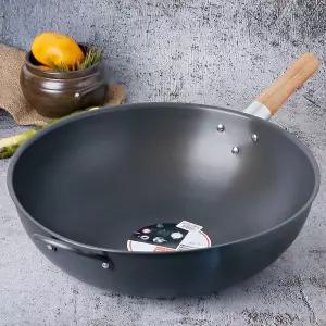 경질자루 중국팬 42 궁중팬 중식웍 웍 튀김 볶음팬 업소용 식당 코팅 팬