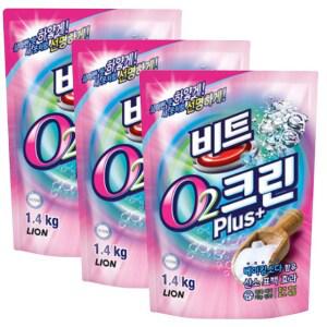 비트 O2 크린 PLUS(오투 크린플러스 표백제)1.4kgx3개