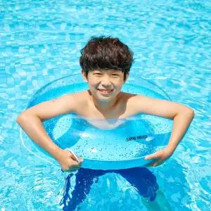 스윔어바웃 어린이 블루 반짝이 원형 튜브 75cm