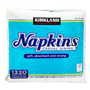 커클랜드 시그니춰 테이블 냅킨 330매 x 4개입