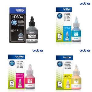 브라더 BTD60BK, BT5000C,M,Y 4색 세트 정품잉크