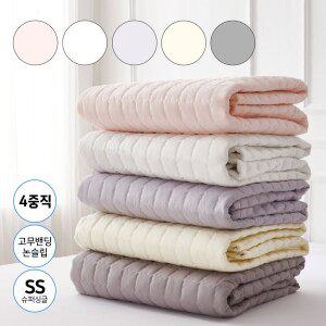 [지베딩] 자연주의  면100% 깨끗한 순면패드  사계절용 패드 겸 카페트 SS (고무밴딩 O)