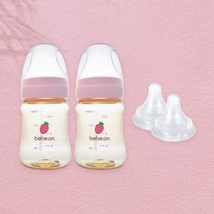 베베온 PPSU 젖병 200ml 2개 + 베베온 젖꼭지 2개입 / 더블하트 젖꼭지 호환