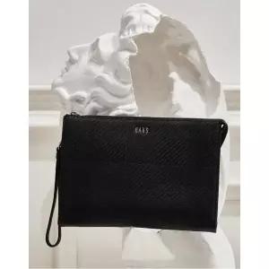 [롯데백화점]닥스 액세서리 LL선물포장[HOUSE CHECK] 블랙 체크패턴 소가죽 클러치백 DBBA4E306