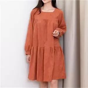 [오노마] ONM 여자미니원피스 골덴원단 라운드넥 퍼프소매 데이트룩 (S8055817)