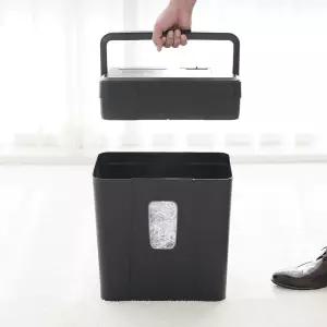 소형 꽃가루 문서세단기 S380 A4 10매 21L 4x35mm DIN66399 P-4 헤드손잡이 분리형 파지함 파쇄기 세절기