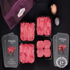 [한우비](광주신세계)[2/12(목)오후18시결제까지 명절전배송]1+등급  한우암소구이 세트 6호 2.4kg(등심...