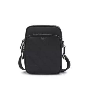 [롯데백화점]닥스 액세서리 LL[선물포장][GRID MAXI]블랙 엠보배색 가죽 크로스백 DBBA4E277