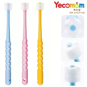 예꼬맘 360도 어린이 칫솔 3개 혼합색상 아기 유아 아동 키즈 어린이집 유치원 신학기 준비물