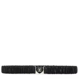 샤넬 블랙 골드 CC 하트 벨트 AA8653