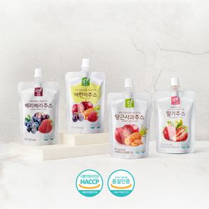 맑은농장 국내산 과일채소100% 무설탕 무첨가 당근사과 +어린이+딸기주스(각 100ml x 10개입/총30개입)