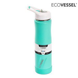 [에코베슬] 써밋 709ml 대용량 스텐리스 빨대 텀블러 손잡이 보온보냉병 아쿠아브리즈