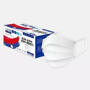 귀편한 스판 밴드형 3중필터 일회용 마스크 통기 50매