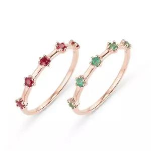 [도로시] 18k 베리 루비&에메랄드 반지(2type)