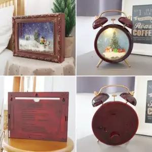 [텐바이텐][헤이스테이]LED 크리스마스 특이한 조명 워터볼 오르골 2타입 액자