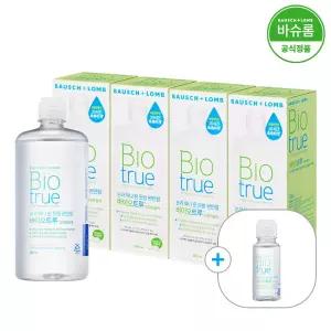 리뉴 바이오트루 500ml x4개 + 미니 렌즈세척액 렌즈세정액