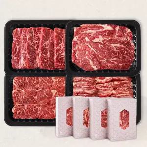 [케이미트] 명절 특선 소고기  감동세트 1호 1kg (척아이롤300g+부채살300g+갈비살200g+살치살200g)