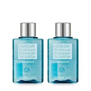 더페이스샵 허브데이 립앤아이 메이크업 리무버 워터프루프 130ml x 2ea