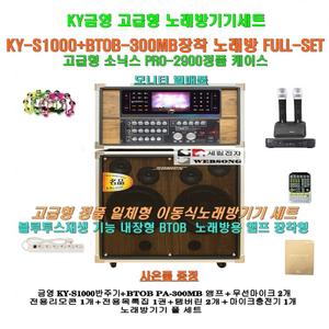 금영 KY-S1000장착 이동식노래방세트3 /BTOB-300MB+소닉스2900케이스 장착형/마을회관-학교-휴계실용