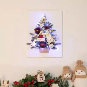 [텐바이텐]크리스마스 액자 트리 벽 장식 이젤세트 LED 골드 캔버스 47cm