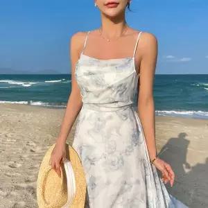 [하프클럽/]하늘하늘 셔링 비치 원피스 OP19688F  쉬폰 원피스 휴양지원피스