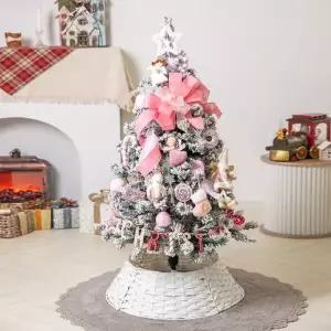 [텐바이텐]크리스마스 스노우 트리 장식 풀세트 헤븐핑크 120cm 양면