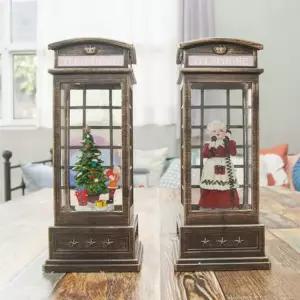 [텐바이텐]전화박스 크리스마스 워터볼 오르골 엔틱 장식 소품