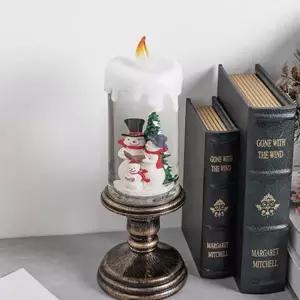 [텐바이텐]캔들모양 크리스마스 워터볼 오르골 산타 눈사람 구유 스노우볼