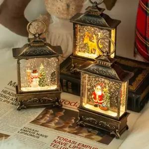 [텐바이텐]LED 크리스마스 미니 직사각 랜턴 워터볼 오르골 3type 무드등 선물