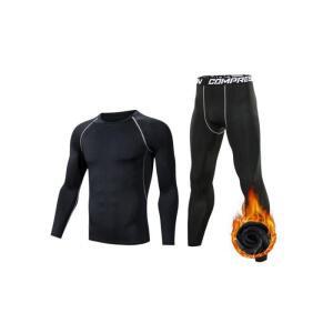 [라일리] Rly 남성 겨울 기모안감 겨울 쫄쫄이 운동복 런닝복 세트