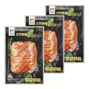 목우촌 오리훈제 슬라이스 400g 3개