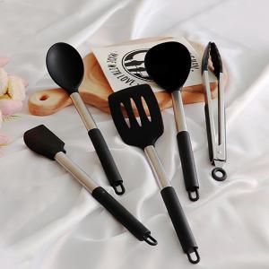 인블룸 실리콘 키친툴 조리도구 5P세트 스파츌라 뒤집개 국자 볶음스푼 집게