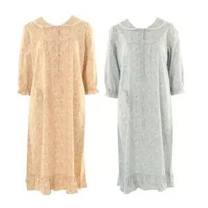 2종택1 면 모달 꽃나염 여성원피스잠옷 VGN4405