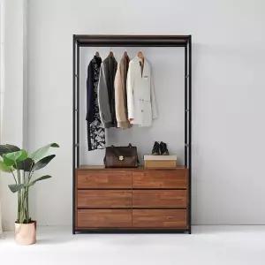 래던 시스템 드레스룸 3단 서랍 행거 1200 착불