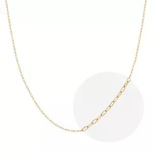 18K 미니 클립 체인 목걸이 줄 옐로우 골드 0.7mm