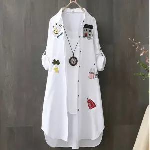 [하프클럽/쉬즈프리티]자수캐릭터롱셔츠