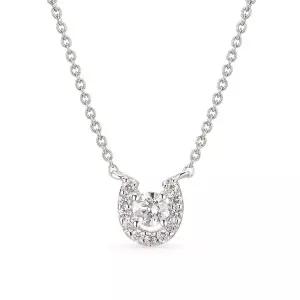 [도로시] 14k 말굽 랩 다이아몬드 1부 목걸이