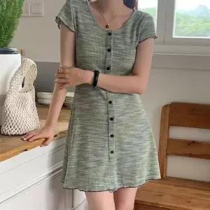 [오노마] ONM 스트라이프 배색 미니원피스 핏 A라인 스커트 (S10526496)