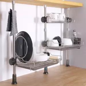 [클린아트플러스] 기둥식 스페셜싱크선반 3단_K10096