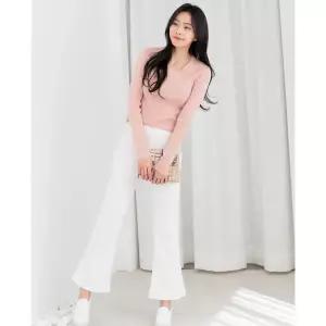 [리빌모아]여자 세미 부츠컷 밴딩팬츠 츄리닝 카고바지 조거팬츠 와이드팬츠 팬츠DJW-PTA-SGQQJ170-네이비