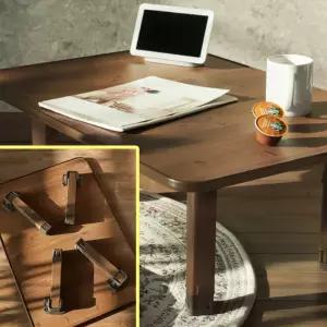 접이식 좌식 미니 밥상 탁자 테이블 낮은책상 다리접을수있는 가벼운 소 나무우드원목 1인용 노트북 다과