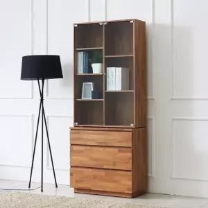 카텐 3단 서랍 장식 책장 800 착불