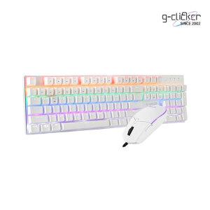지클릭커 GMK-510X Special 키보드 마우스 세트 (화이트, 갈축)