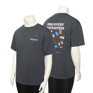 [디스커버리] 공용 피크닉 등판 그래픽 반팔티셔츠 다크그레이 DXRS5A043 DXRS5A043GRD