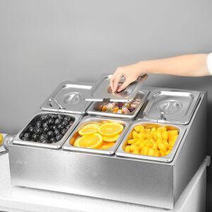 토핑냉장고 뷔페 반찬 보냉통 셀프바 소스 바트 스텐 밧드 샐러드바