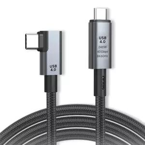 USB4.0 C to C타입 240W 8K 초고속 꺽임 케이블 0.5m MBF-U40R-05 [H@lu]