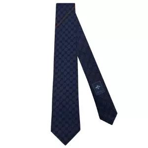 [구찌] 자카드 넥타이 456522 4B002 4000 GG패턴 네이비