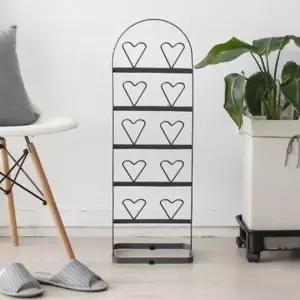 [텐바이텐]디몬 철제 하트 슬리퍼꽂이 5단(그레이)