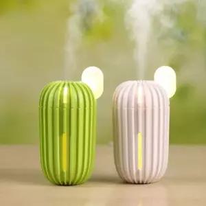 [하프클럽/알티피아]USB 미니가습기 선인장 탁상용 무드등 차량용 가습기